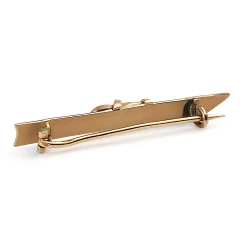 14ct Rose Gold Antique Ski Brooch