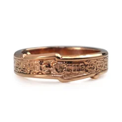 9ct Rose Gold 'Be True' Antique Style Band Ring