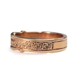 9ct Rose Gold 'Be True' Antique Style Band Ring