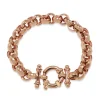 9ct Rose Gold Belcher Link Bracelet With Bolt Ring Clasp