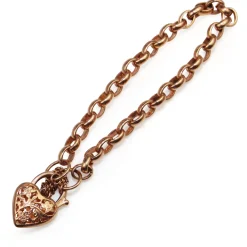 9ct Rose Gold Belcher Oval Link Bracelet