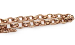 9ct Rose Gold Belcher Oval Link Bracelet