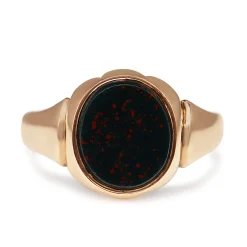 9ct Rose Gold Bloodstone Antique Signet Ring