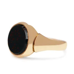 9ct Rose Gold Bloodstone Antique Signet Ring