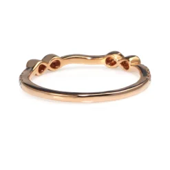 18ct Rose Gold 'Bow' Style Diamond Band