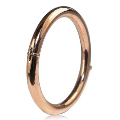 9ct Rose Gold Copper Lined Hinged Vintage Bangle