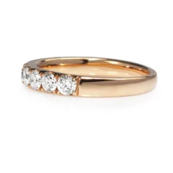 18ct Rose Gold .90ct Diamond Half Hoop Band