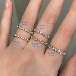 18ct Rose Gold .40ct Diamond Half Hoop Band