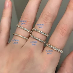 18ct Rose Gold .36ct Diamond Half Hoop Band