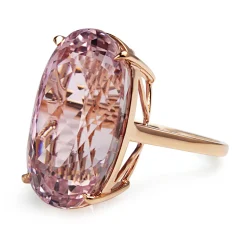 18ct Rose Gold 29ct Kunzite Solitaire Ring