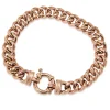 9ct Rose Gold Curb Link Bracelet with Bolt Clasp