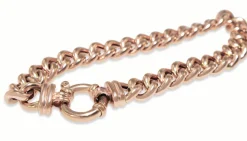 9ct Rose Gold Curb Link Bracelet with Bolt Clasp