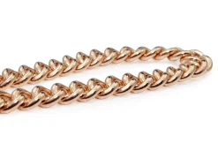 9ct Rose Gold Curb Link Bracelet with Heart Padlock