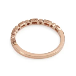 9ct Rose Gold Deco Style Diamond Ring