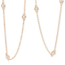 18ct Rose Gold 'Diamond By The Yard' Chain / Necklace