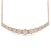 14ct Rose Gold Diamond Cluster Necklace