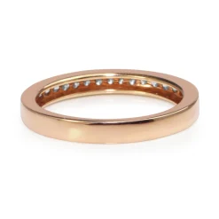 18ct Rose Gold Diamond Half Hoop Band