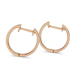 9ct Rose Gold Diamond Hoop Earrings