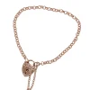 9ct Rose Gold Fine Belcher Link Bracelet With Padlock Clasp