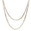 9ct Rose Gold Flat Curb Link Chain Necklace