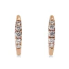 9ct Rose Gold Graduated Diamond Hoop Earrings