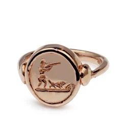 9ct Rose Gold Hunting Signet Ring