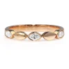 18ct Rose Gold Marquise Shaped Diamond Band