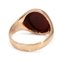 9ct Rose Gold Masonic Hardstone Signet Ring