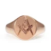 9ct Rose Gold Masonic Vintage Signet Ring