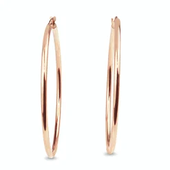 9ct Rose Gold 55mm Hoop Earrings