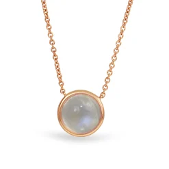 18ct Rose Gold Moonstone Necklace