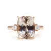 18ct Rose Gold Morganite and Diamond Ring