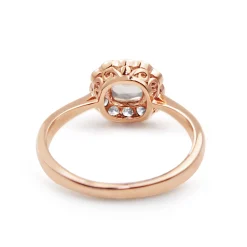 9ct Rose Gold Morganite and Diamond Daisy Ring