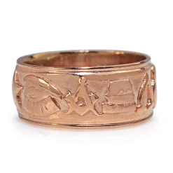 9ct Rose Gold New Masonic Ring