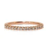 9ct Rose Gold Off White Diamond Band Ring
