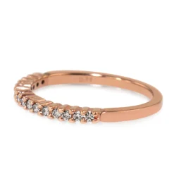9ct Rose Gold Off White Diamond Band Ring