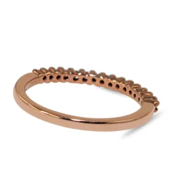 9ct Rose Gold Off White Diamond Band Ring