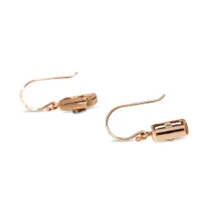 9ct Rose Gold Onyx and Diamond Drop Earrings
