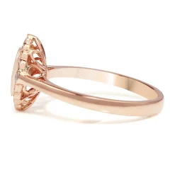 18ct Rose Gold Oval Diamond Ring