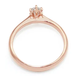 18ct Rose Gold Oval Diamond Solitaire