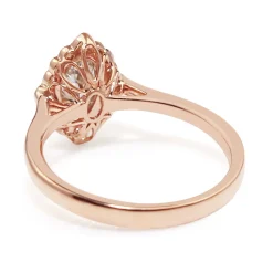 18ct Rose Gold Oval Diamond Ring