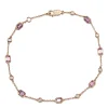 18ct Rose Gold Pink Sapphire and Rose Cut Diamond Bracelet