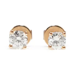 18ct Rose Gold .50pt Diamond Stud Earrings