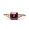 18ct Rose Gold Rhodolite Garnet Diamond Ring