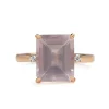 9ct Rose Gold Rose Quartz and Diamond Cocktail Ring