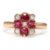 9ct Rose Gold Ruby and Diamond Ring