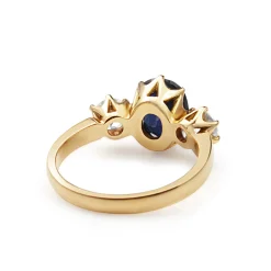 18ct Rose Gold Sapphire and Diamond Ring