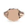 9ct Rose Gold Shield Style Signet Ring