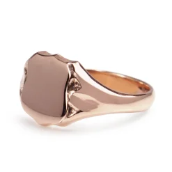 9ct Rose Gold Shield Style Signet Ring