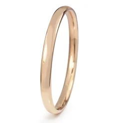 9ct Rose Gold Solid Oval Bangle